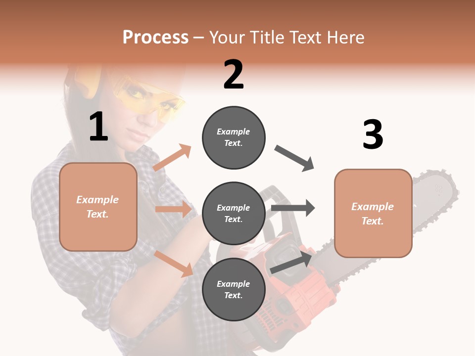 Shorts Girl Caucasian PowerPoint Template