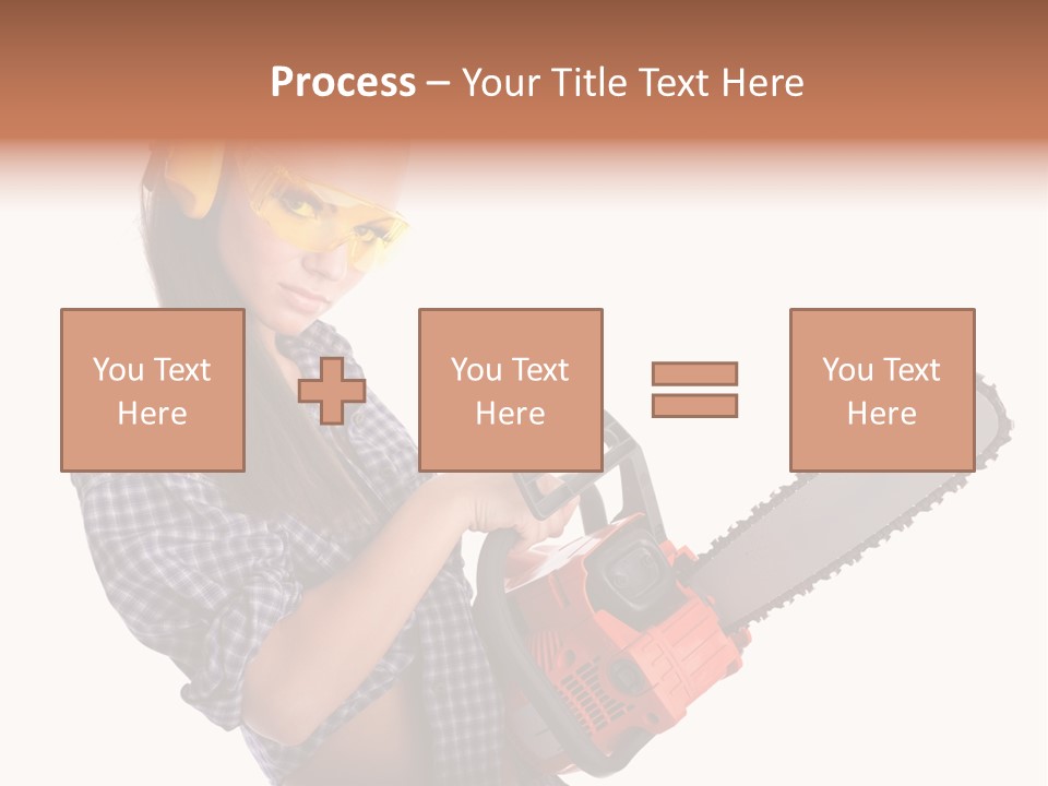 Shorts Girl Caucasian PowerPoint Template