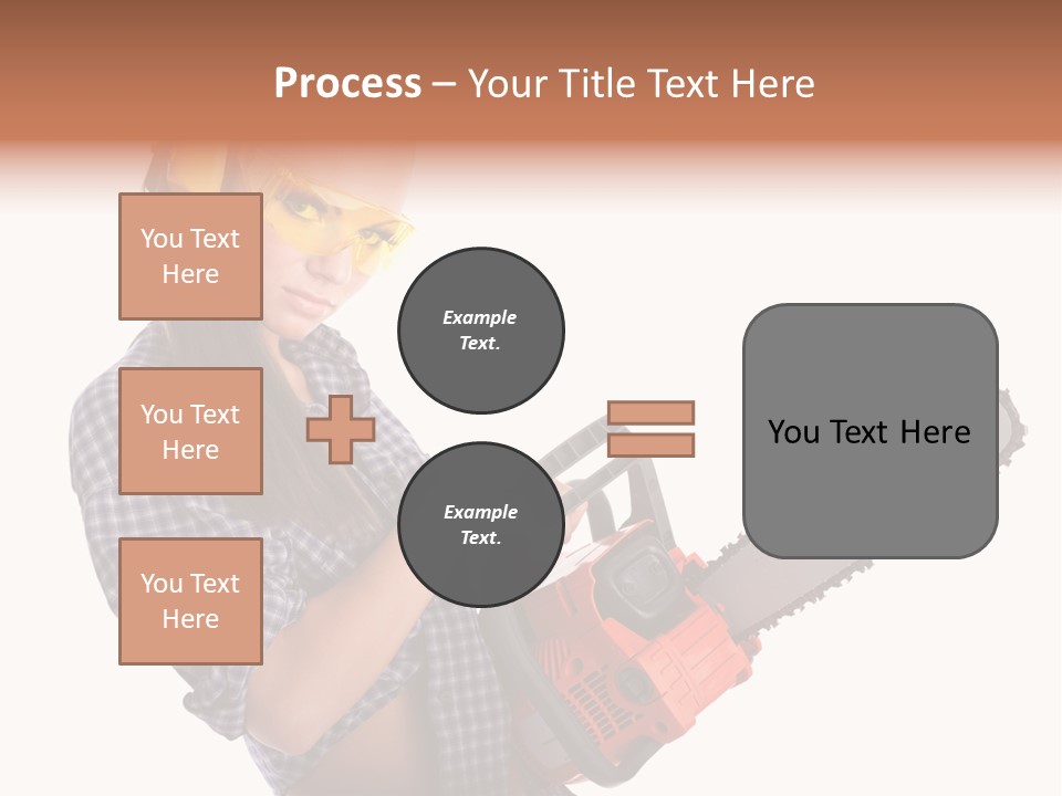 Shorts Girl Caucasian PowerPoint Template