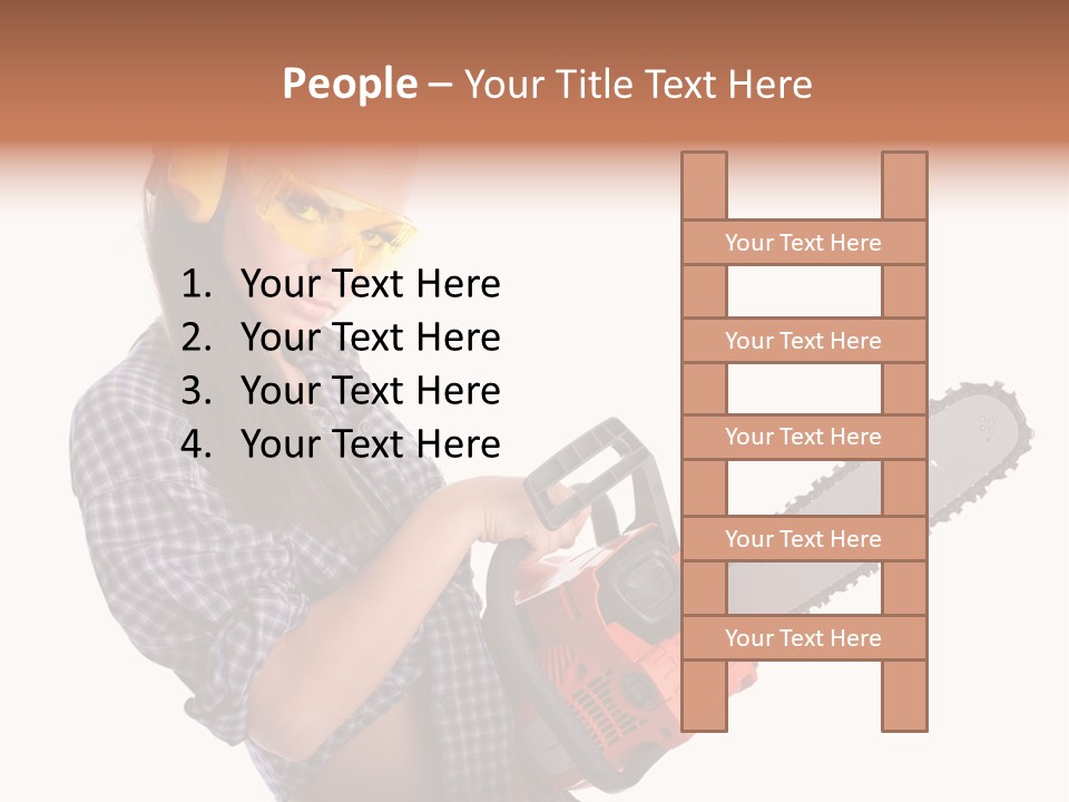 Shorts Girl Caucasian PowerPoint Template