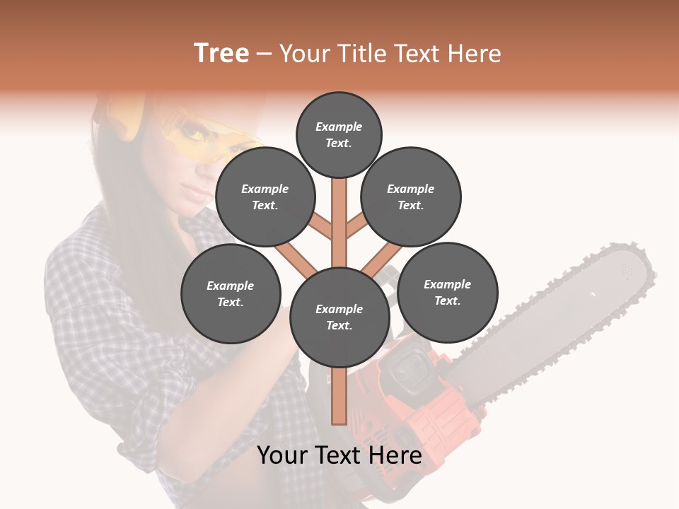 Shorts Girl Caucasian PowerPoint Template