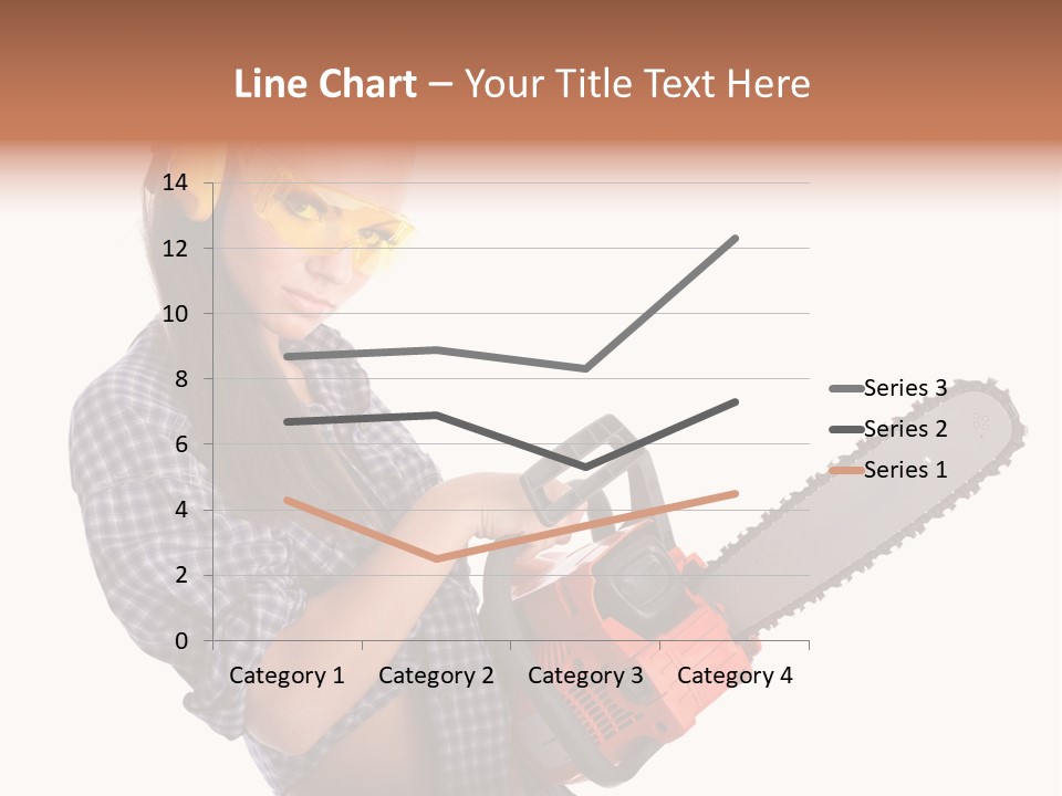 Shorts Girl Caucasian PowerPoint Template