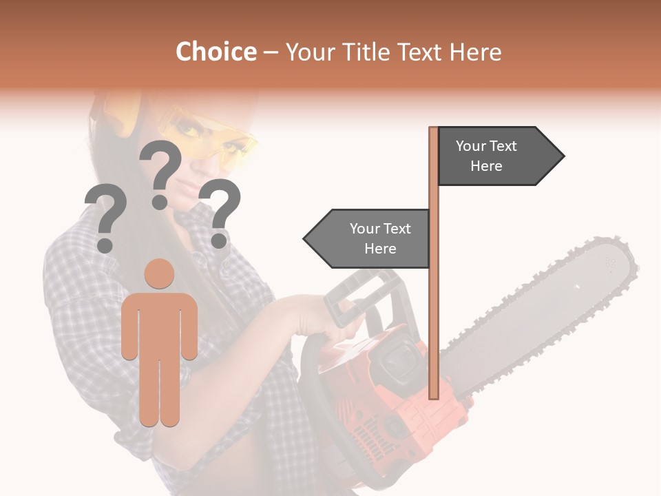 Shorts Girl Caucasian PowerPoint Template