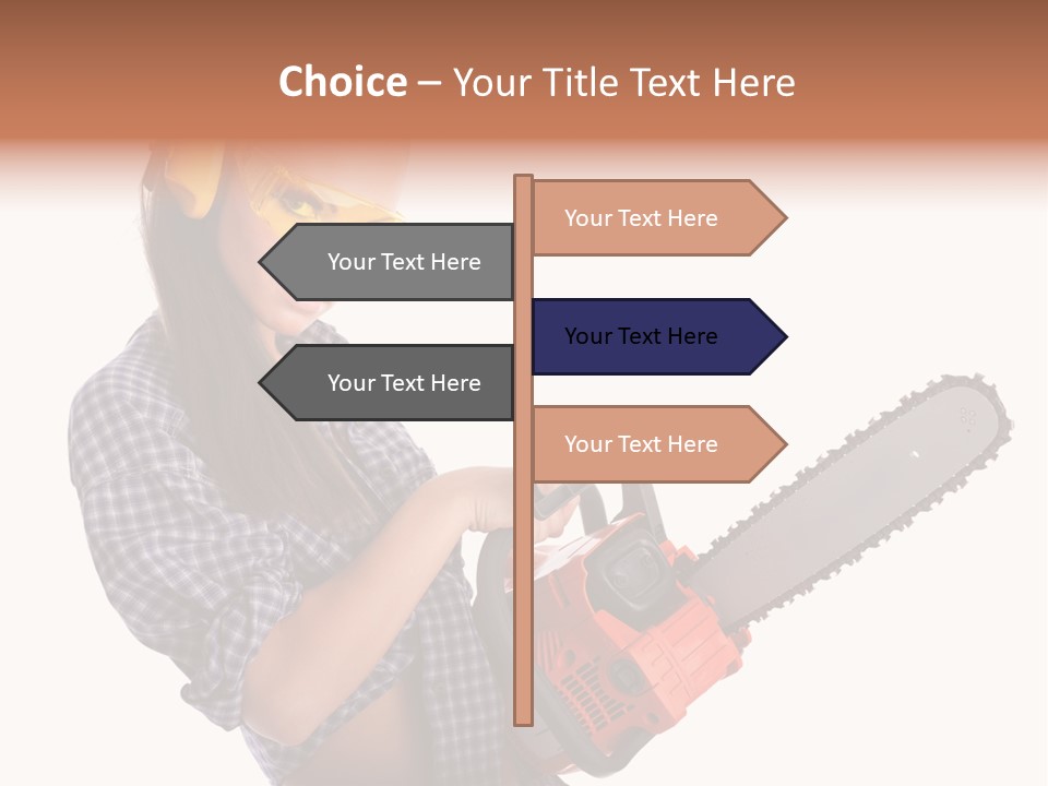 Shorts Girl Caucasian PowerPoint Template