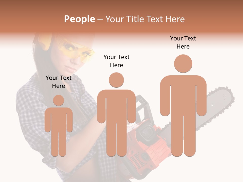 Shorts Girl Caucasian PowerPoint Template