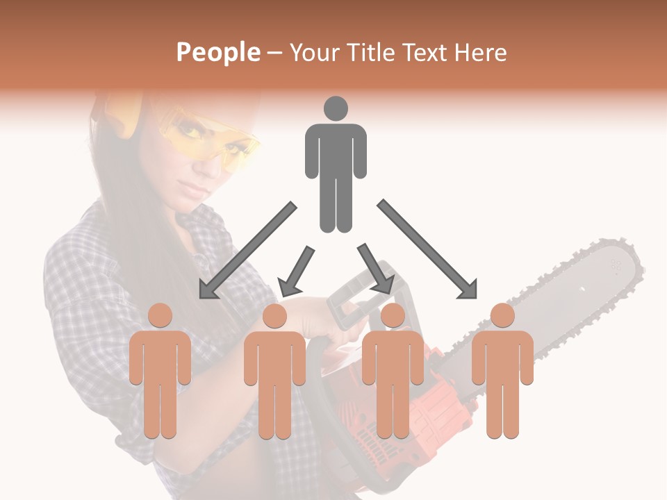 Shorts Girl Caucasian PowerPoint Template