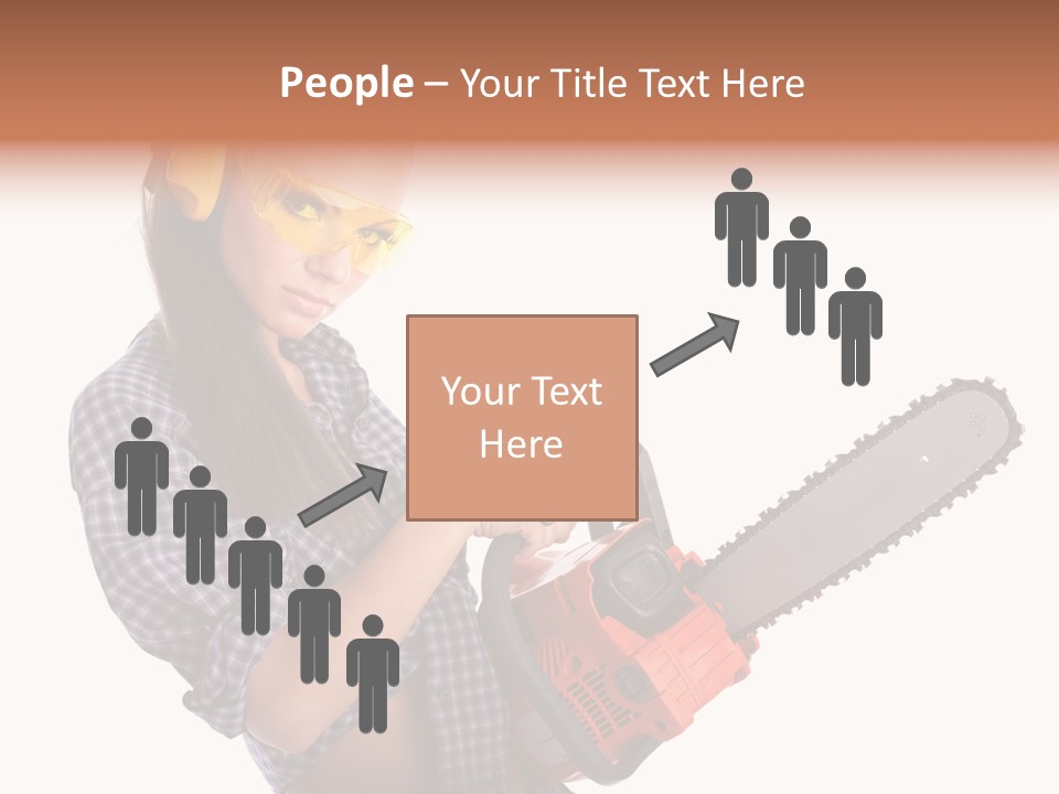 Shorts Girl Caucasian PowerPoint Template