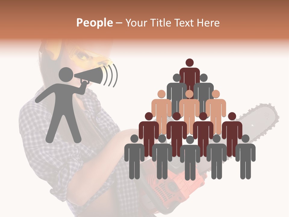 Shorts Girl Caucasian PowerPoint Template