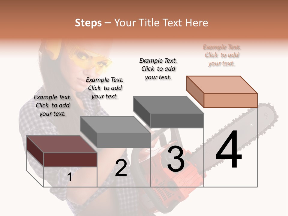 Shorts Girl Caucasian PowerPoint Template