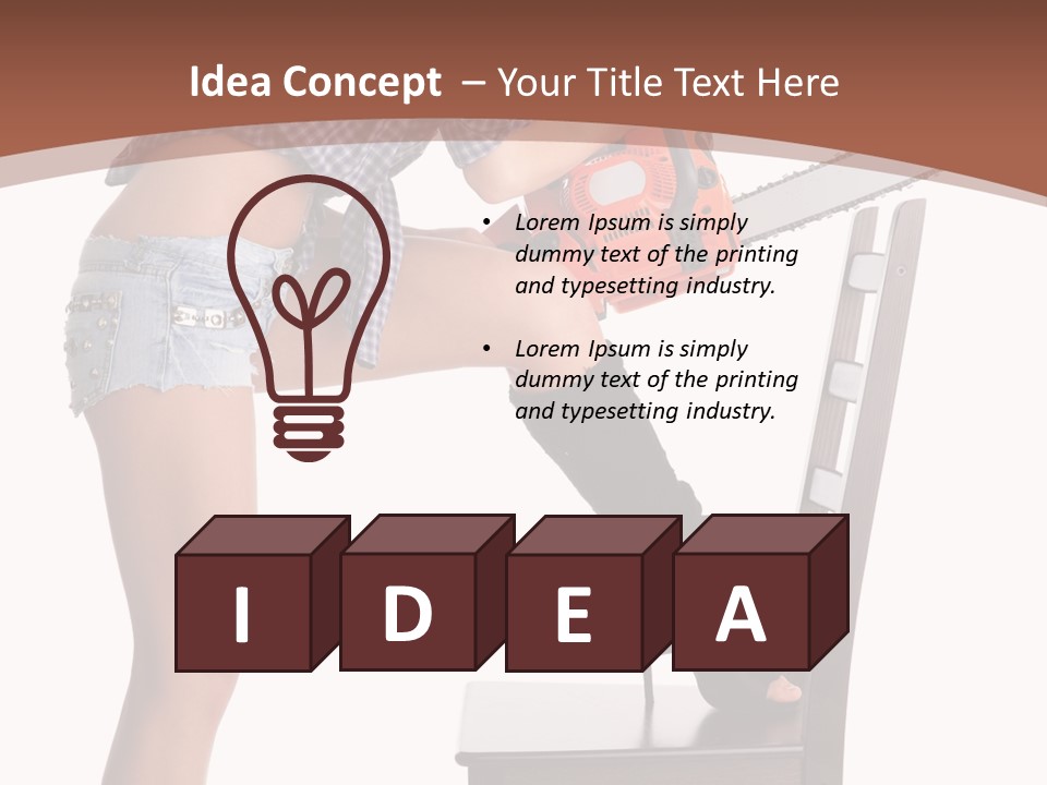 Shorts Tool Earphones PowerPoint Template