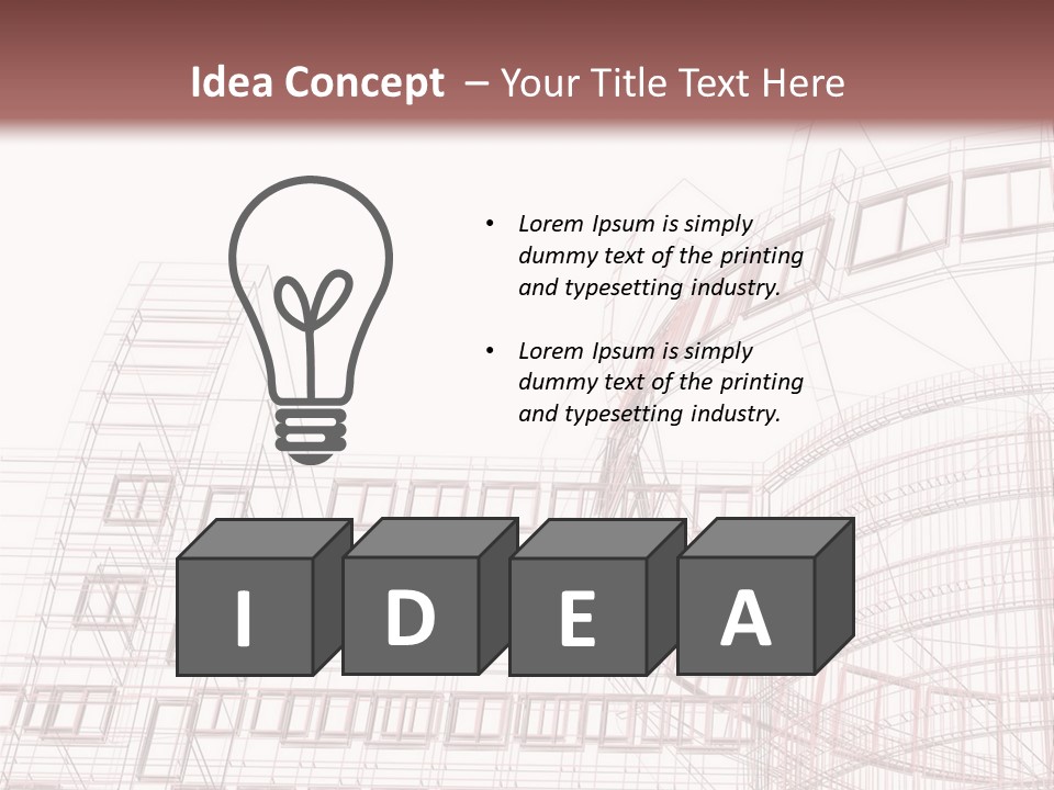 Tall Modern Construction PowerPoint Template