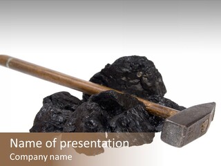 Mine Carbon Fuel PowerPoint Template