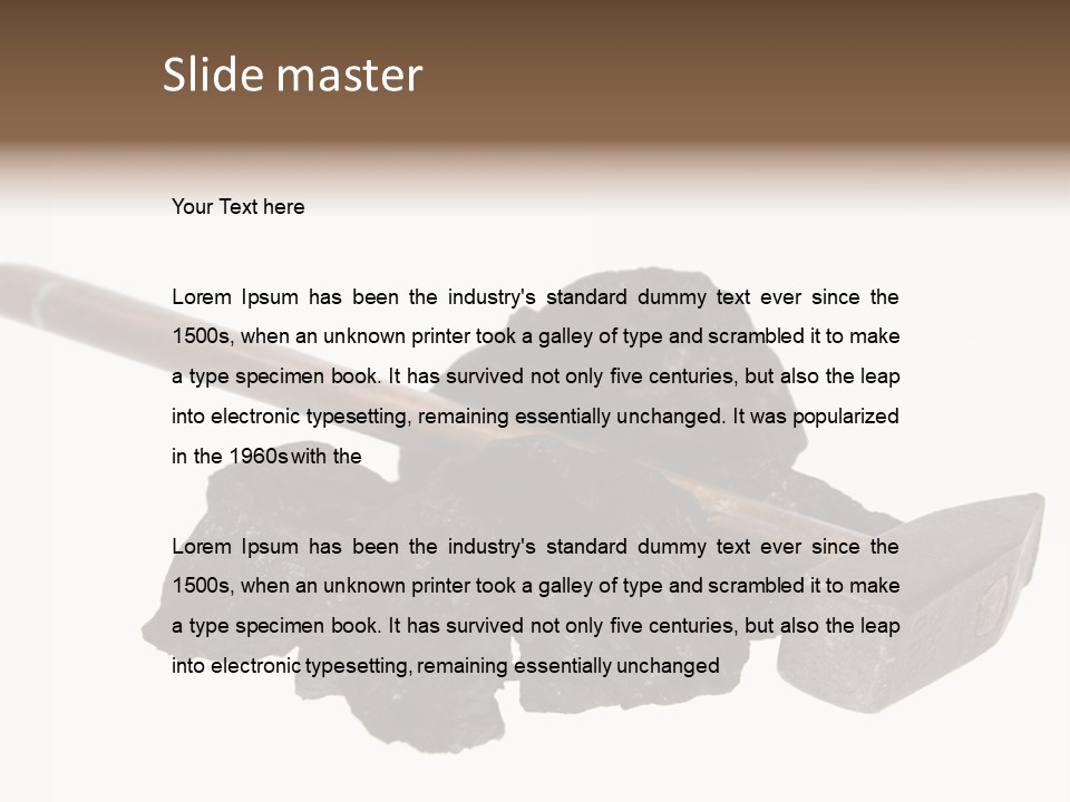 Mine Carbon Fuel PowerPoint Template