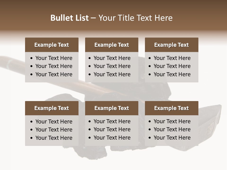 Mine Carbon Fuel PowerPoint Template