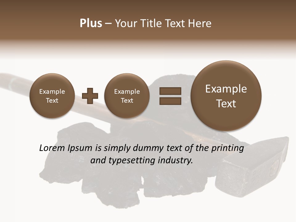 Mine Carbon Fuel PowerPoint Template