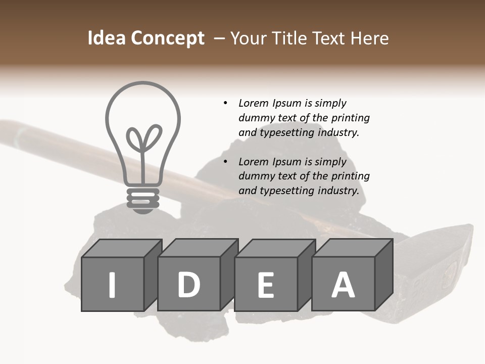 Mine Carbon Fuel PowerPoint Template