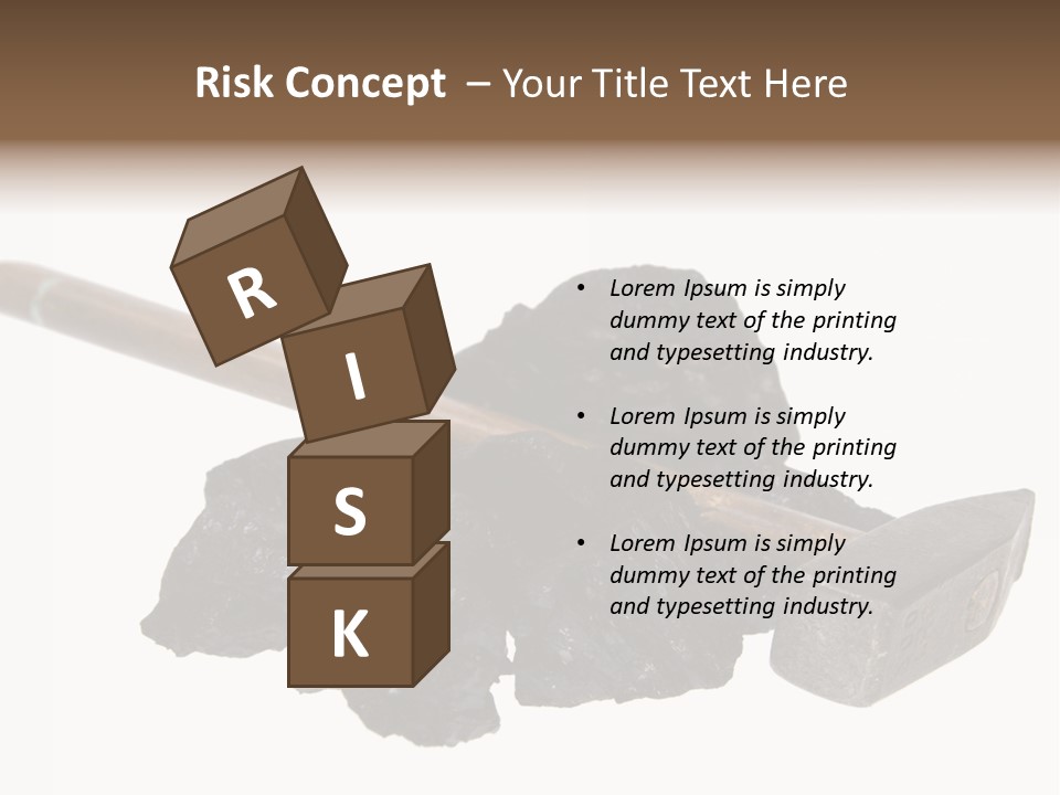 Mine Carbon Fuel PowerPoint Template