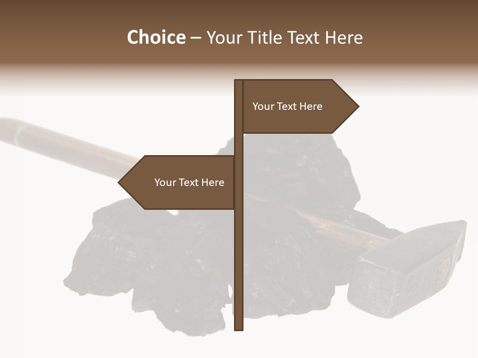 Mine Carbon Fuel PowerPoint Template