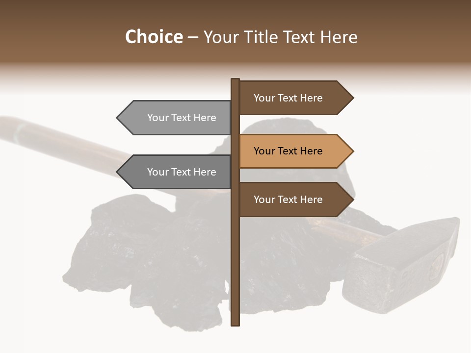 Mine Carbon Fuel PowerPoint Template