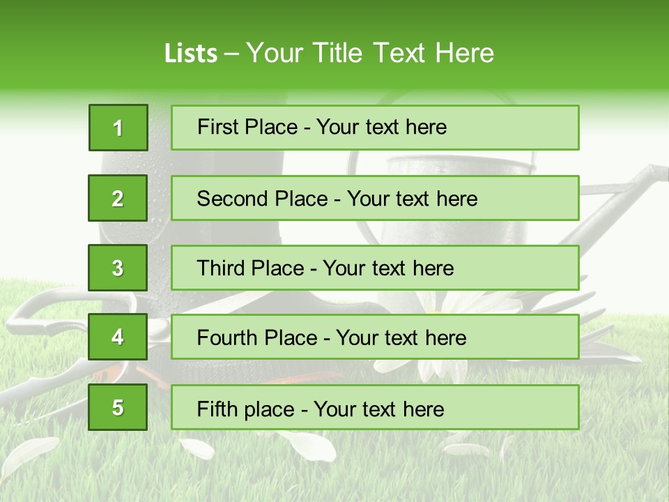 Springtime Garden Foliage PowerPoint Template