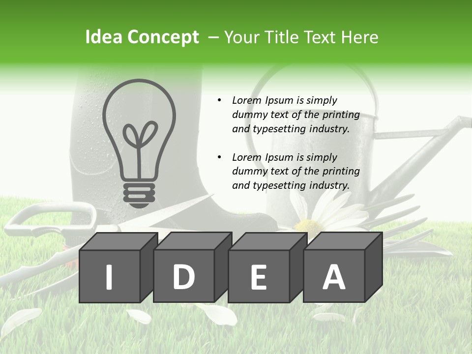 Springtime Garden Foliage PowerPoint Template