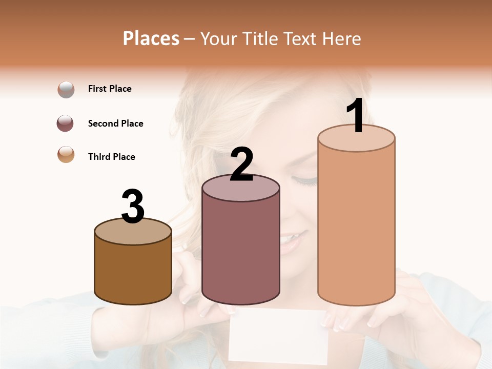 Attractive Happy Woman PowerPoint Template