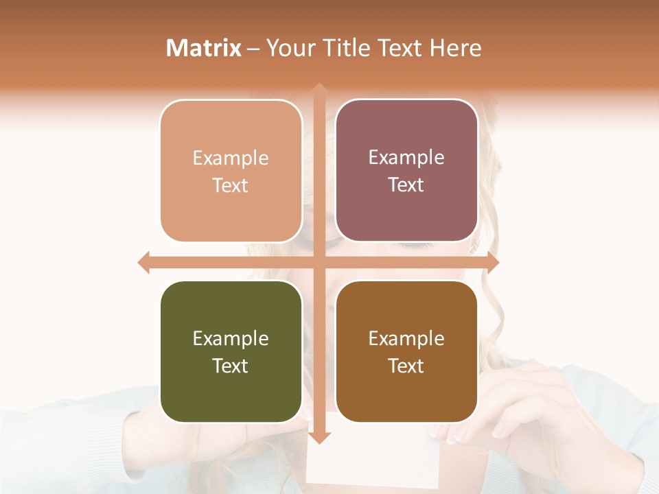 Attractive Happy Woman PowerPoint Template