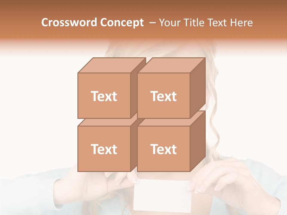 Attractive Happy Woman PowerPoint Template