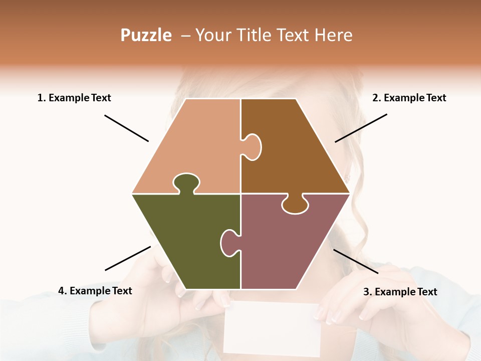 Attractive Happy Woman PowerPoint Template