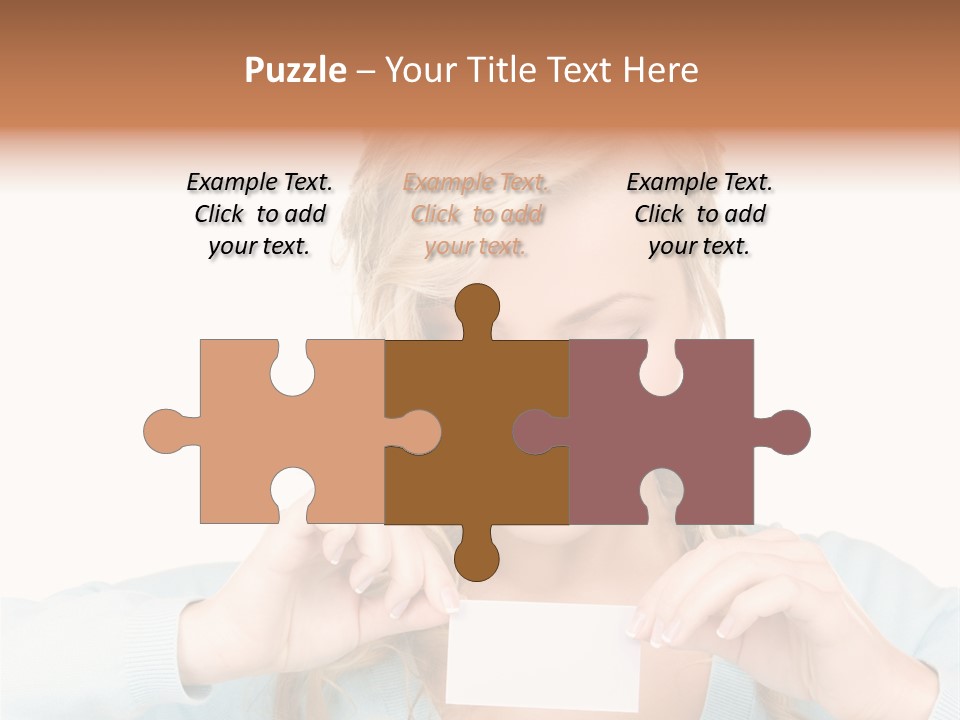 Attractive Happy Woman PowerPoint Template