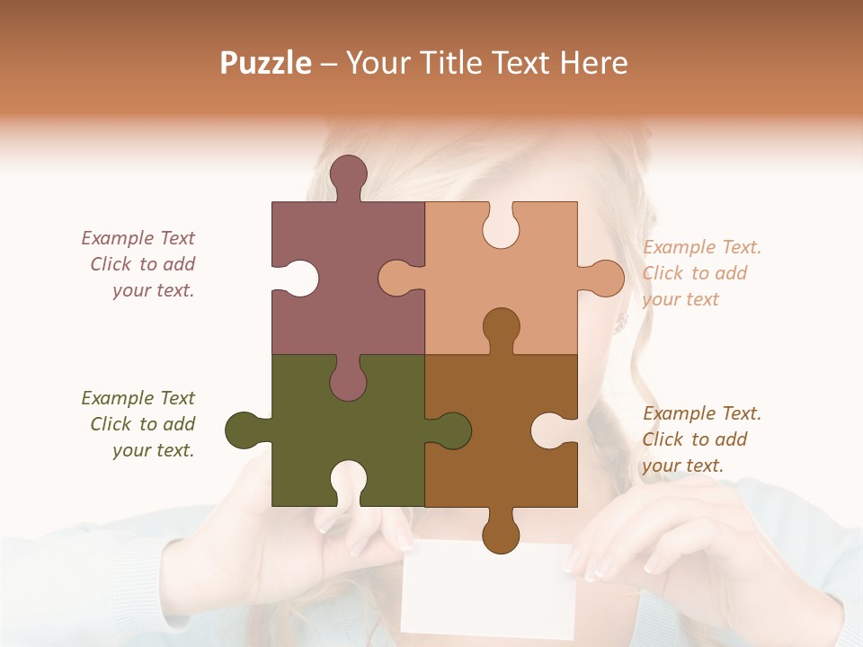 Attractive Happy Woman PowerPoint Template