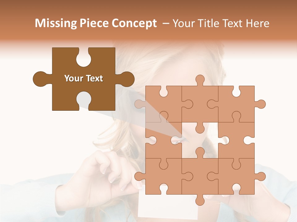 Attractive Happy Woman PowerPoint Template