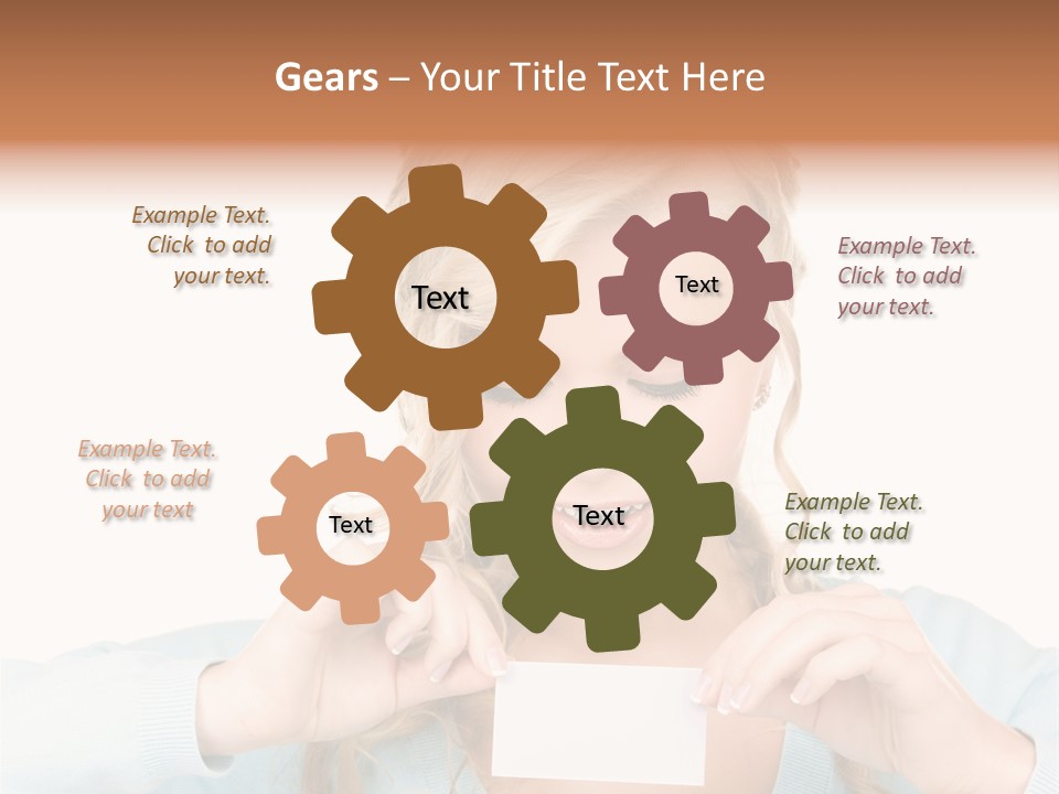 Attractive Happy Woman PowerPoint Template