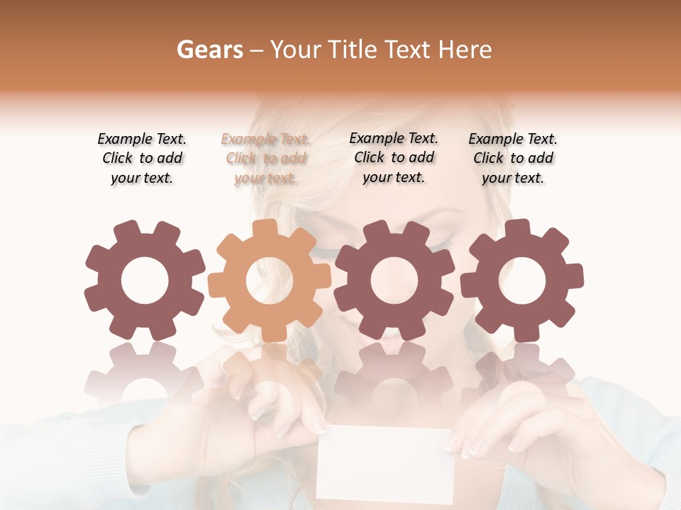 Attractive Happy Woman PowerPoint Template