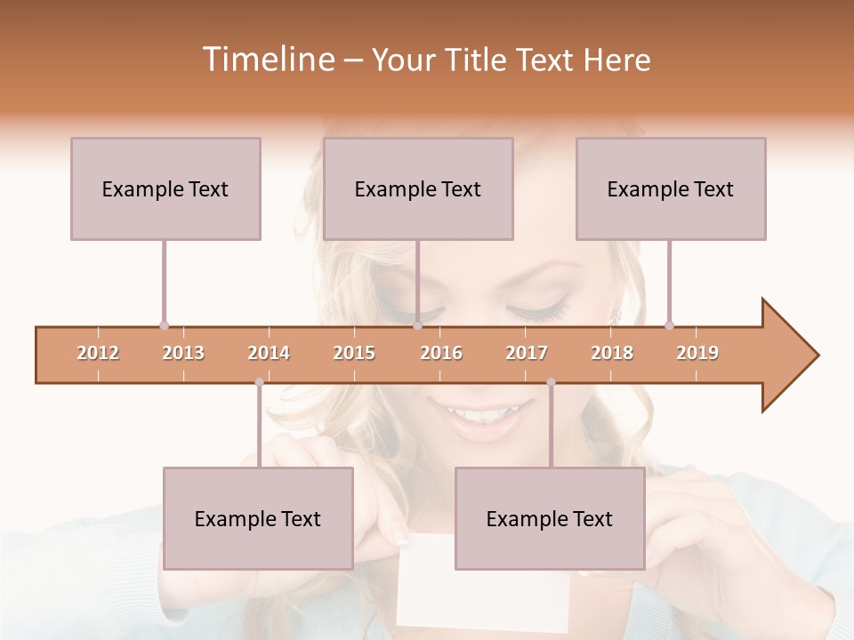 Attractive Happy Woman PowerPoint Template