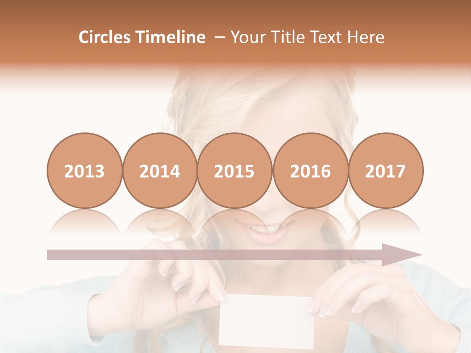 Attractive Happy Woman PowerPoint Template