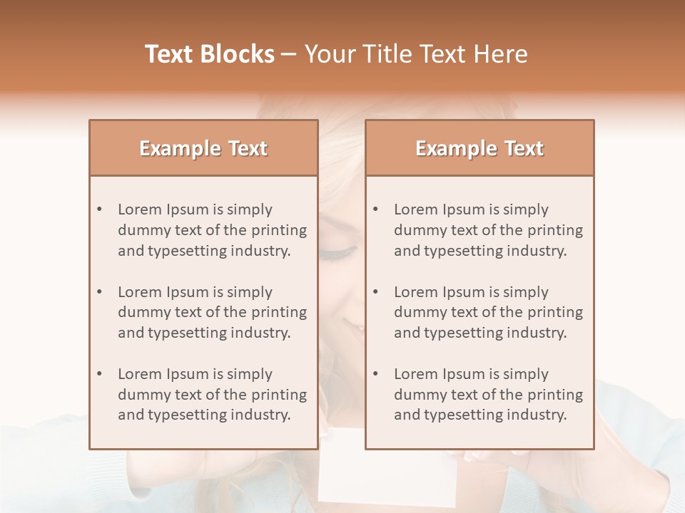 Attractive Happy Woman PowerPoint Template