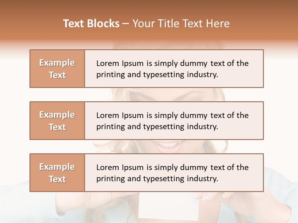 Attractive Happy Woman PowerPoint Template