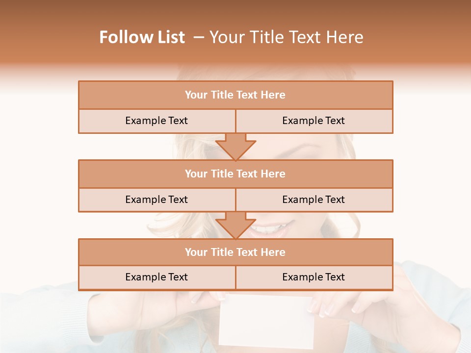 Attractive Happy Woman PowerPoint Template