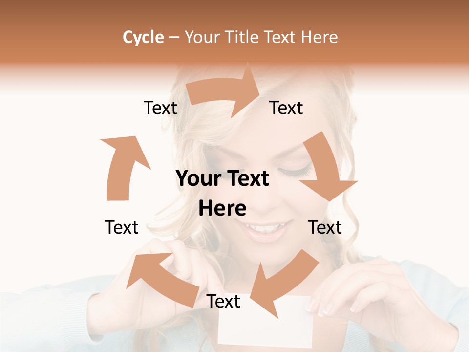 Attractive Happy Woman PowerPoint Template