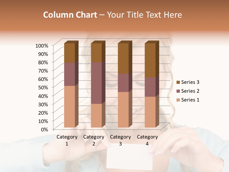 Attractive Happy Woman PowerPoint Template