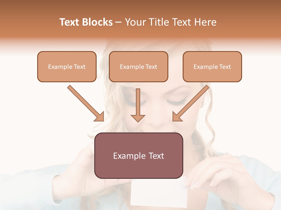 Attractive Happy Woman PowerPoint Template