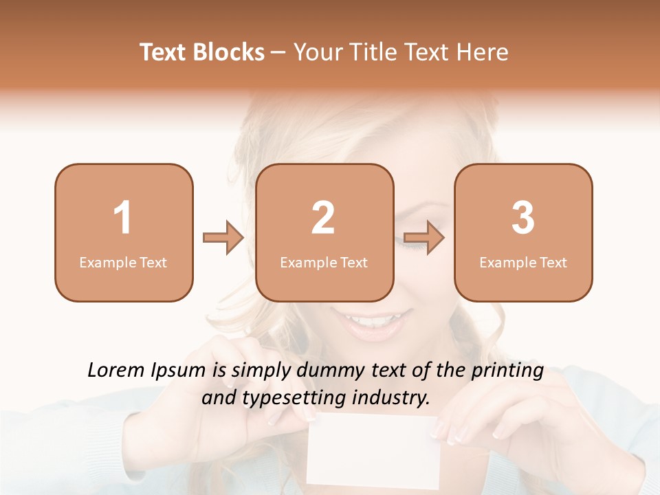 Attractive Happy Woman PowerPoint Template