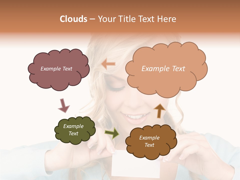 Attractive Happy Woman PowerPoint Template