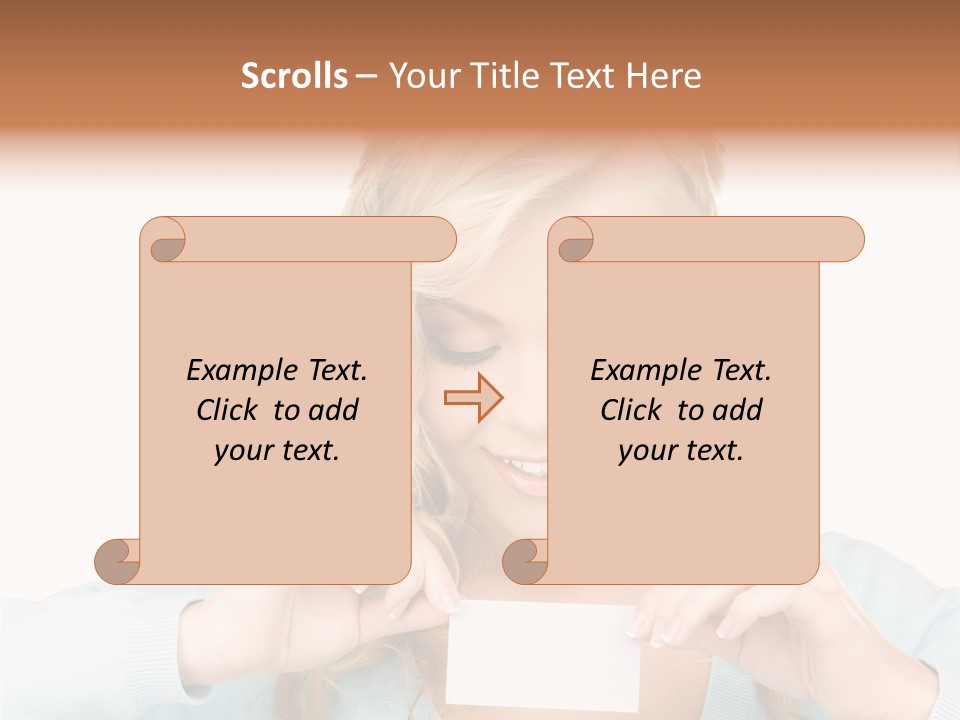 Attractive Happy Woman PowerPoint Template