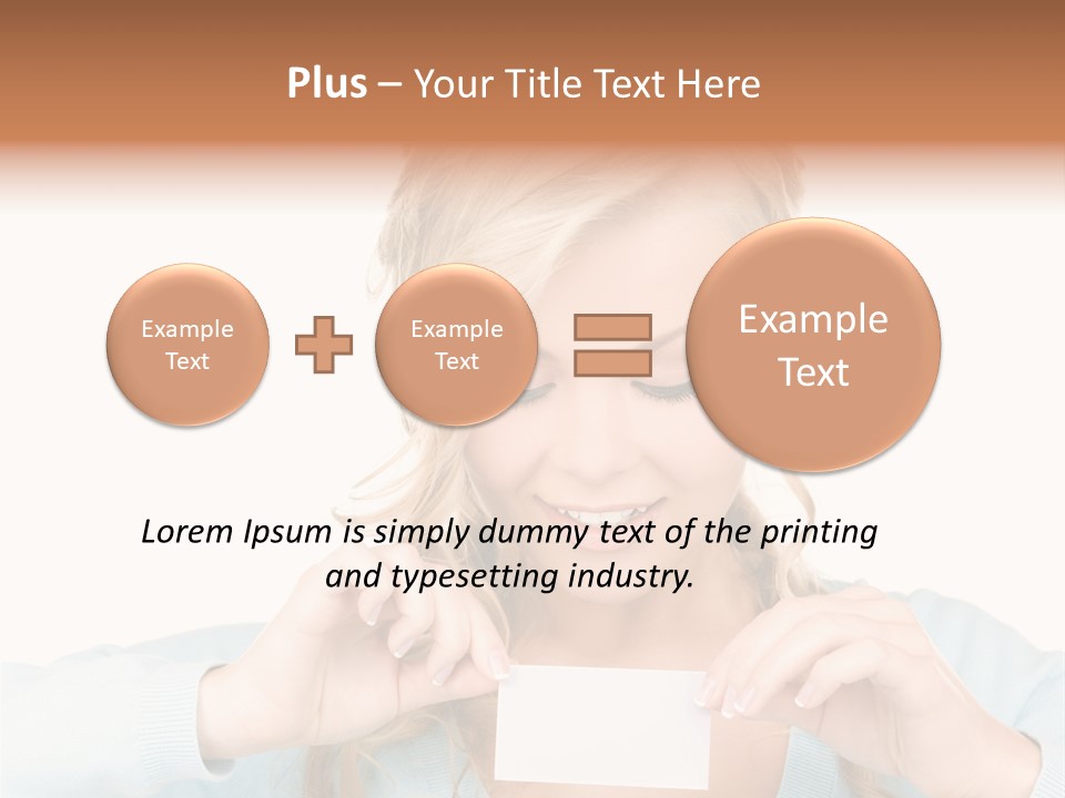 Attractive Happy Woman PowerPoint Template