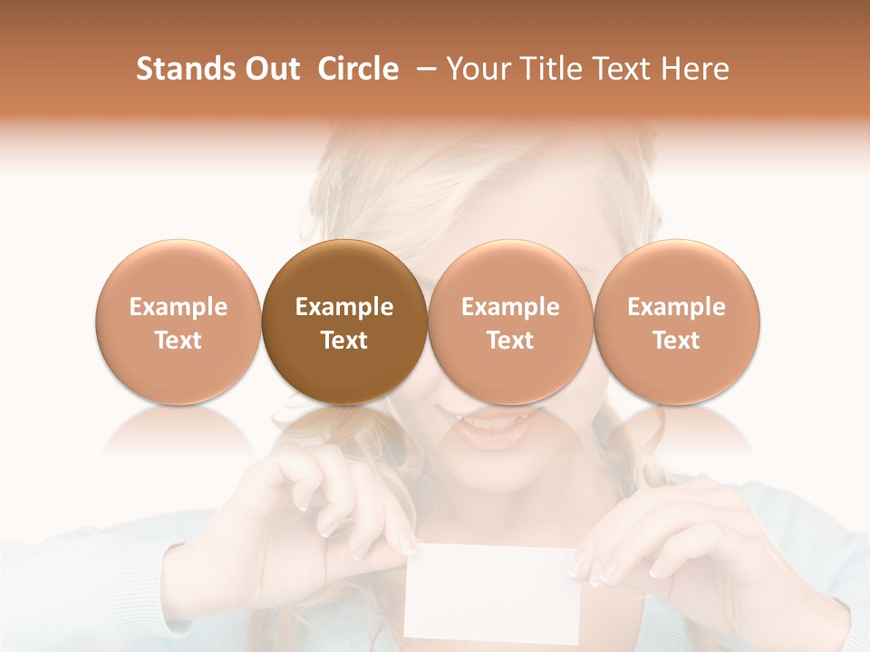 Attractive Happy Woman PowerPoint Template