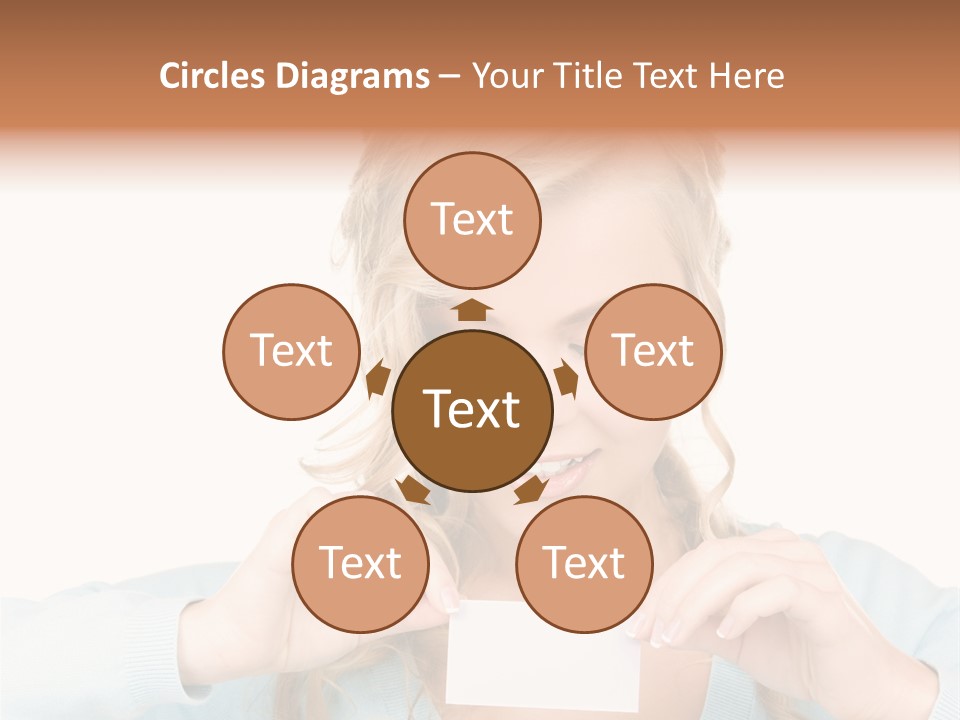 Attractive Happy Woman PowerPoint Template