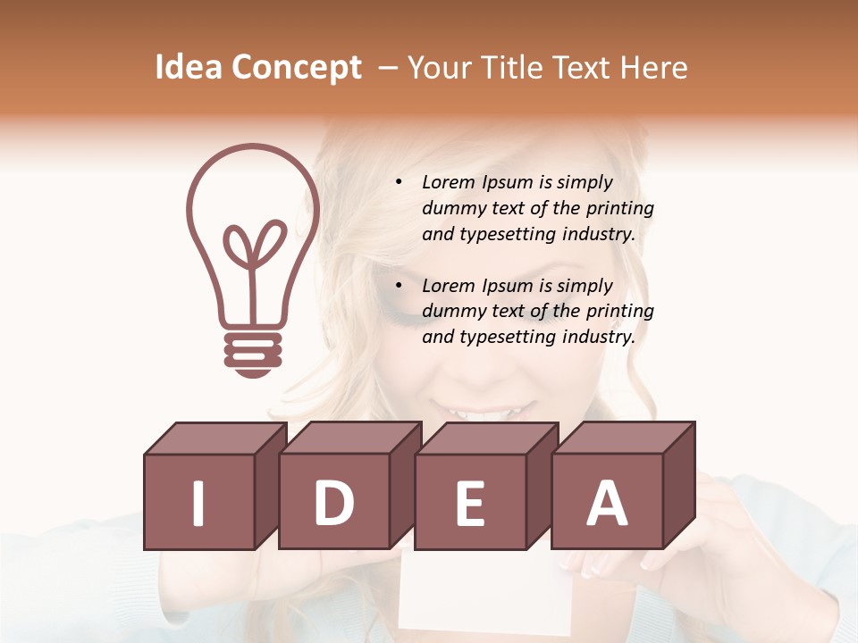 Attractive Happy Woman PowerPoint Template