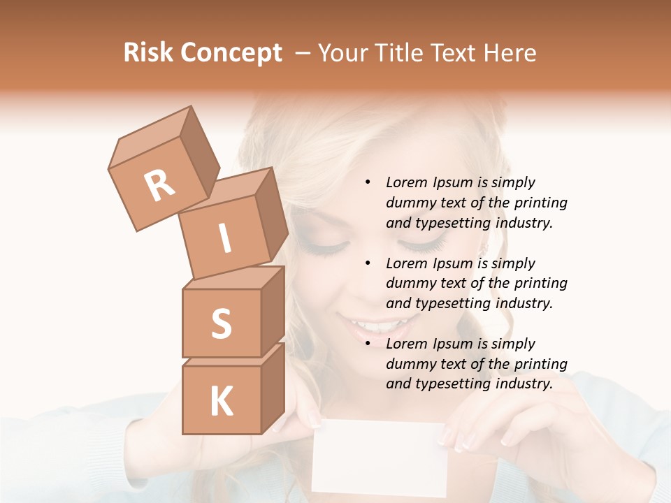 Attractive Happy Woman PowerPoint Template